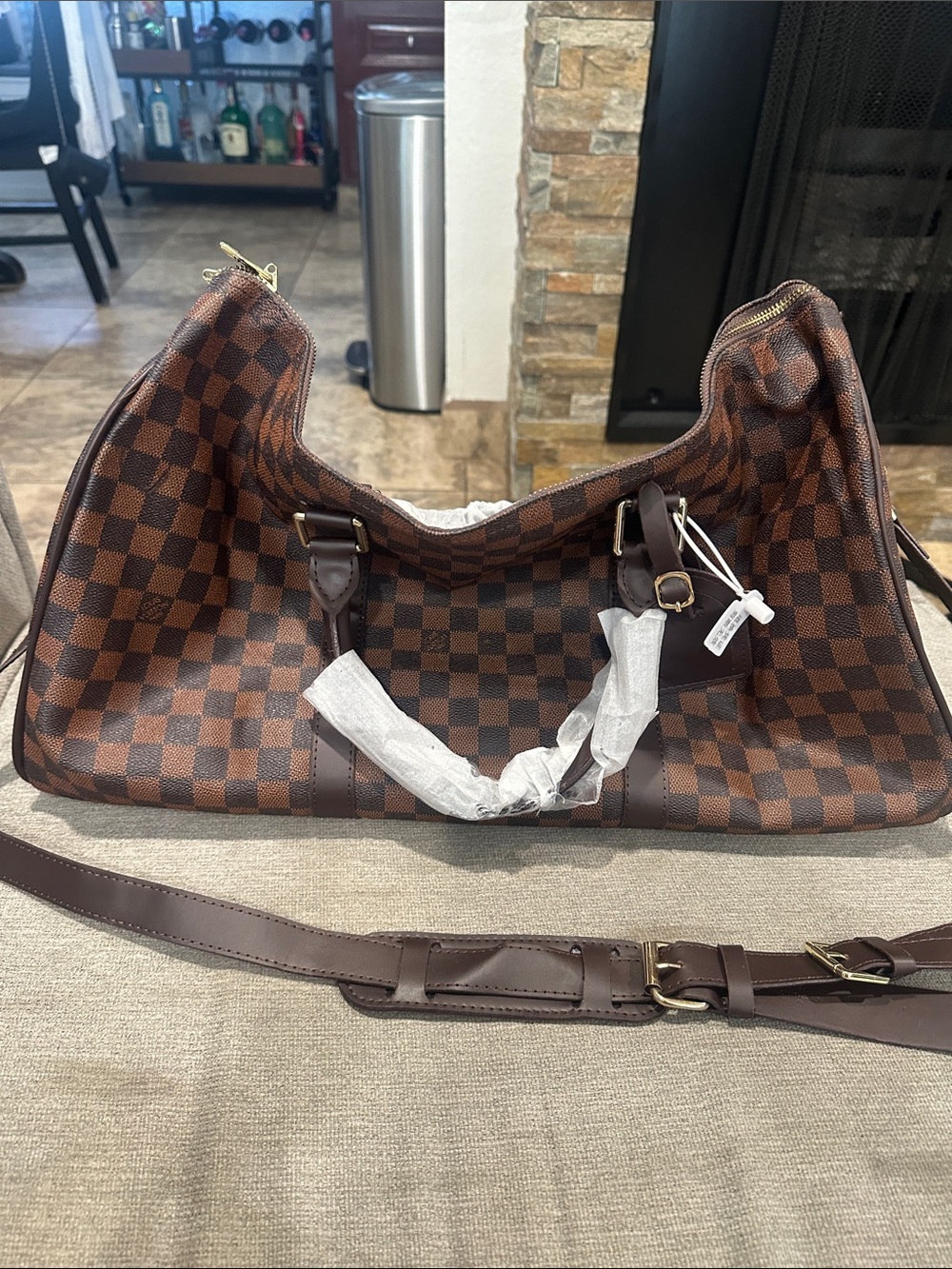 Travel duffle Bag Brown & Black